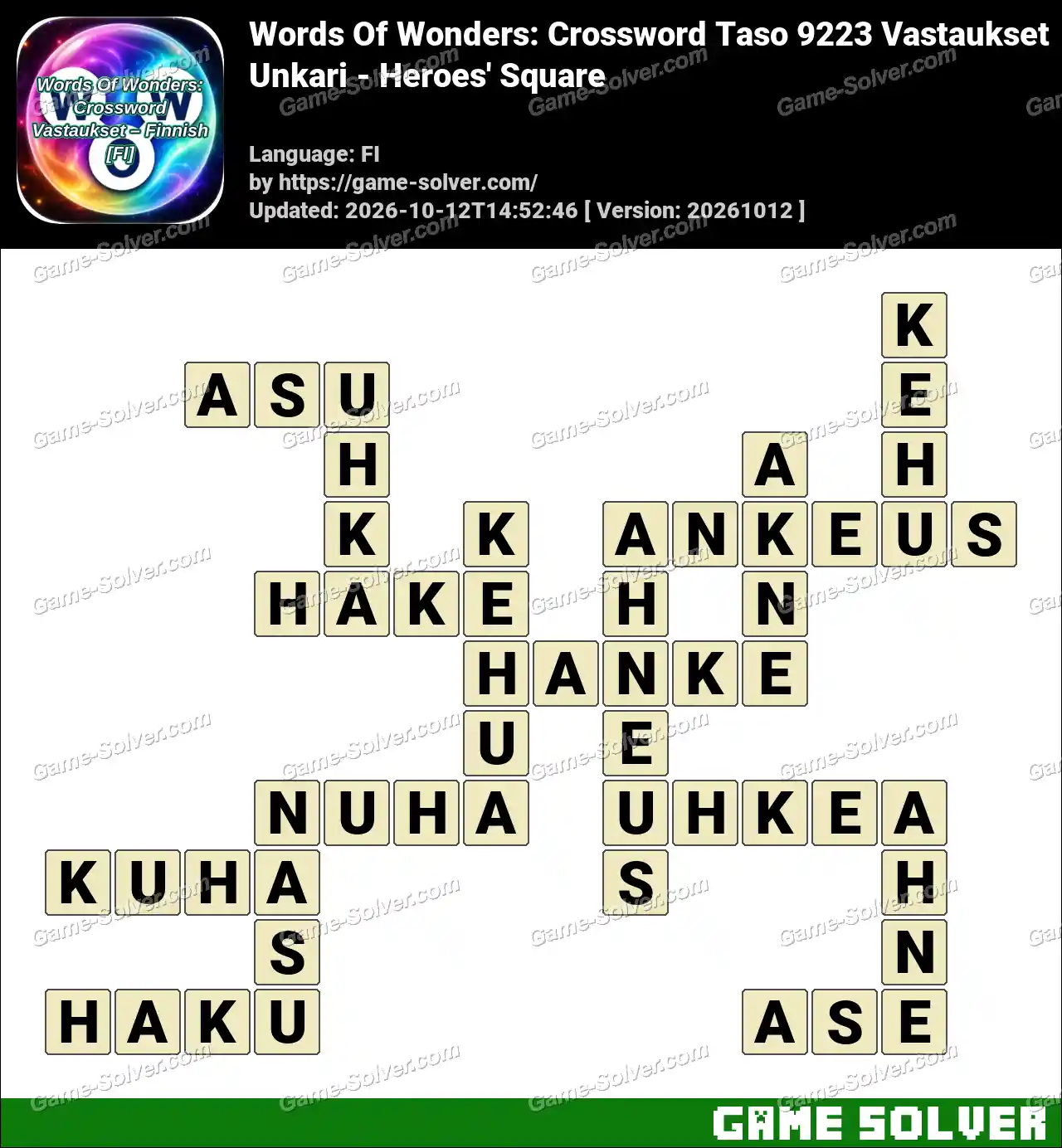 Words Of Wonders: Crossword Taso 9223 Vastaukset – Unkari – Heroes’ Square
